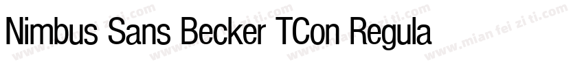 Nimbus Sans Becker TCon Regular字体转换